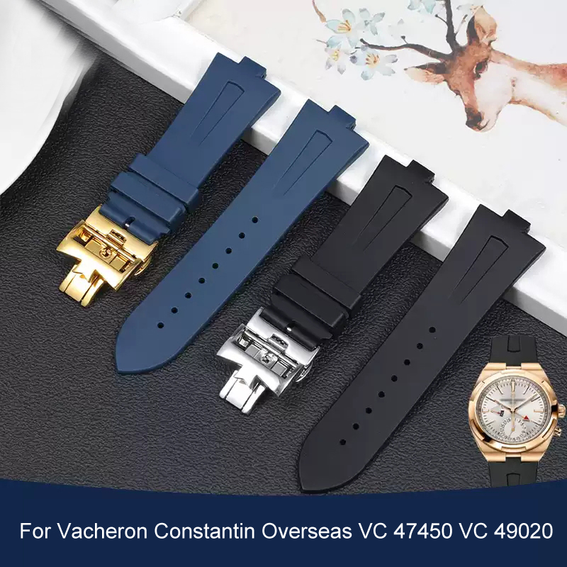 Luxury Watch Vacheron Constantin - 25MM-8MM Silikon-Gummi-Uhrenarmband für Vacheron Constantin Overseas
