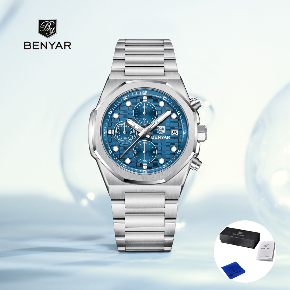 Luxury Watch News - 2025, neue BENYAR Herrenuhren, Top-Luxus-Quarz-Armbanduhren, Chronographenuhr