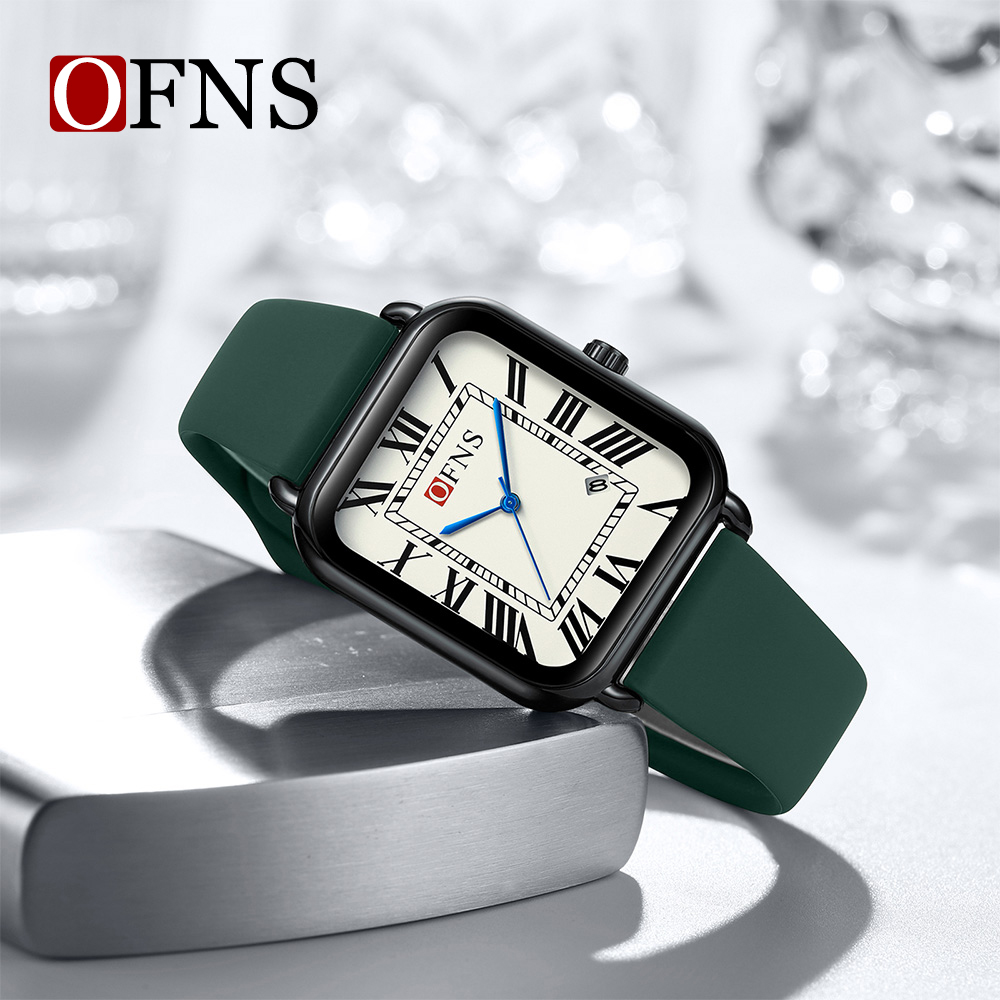 Luxury Watch With Rubber Strap - Ofns 1533 Herren- und Damenuhr mit