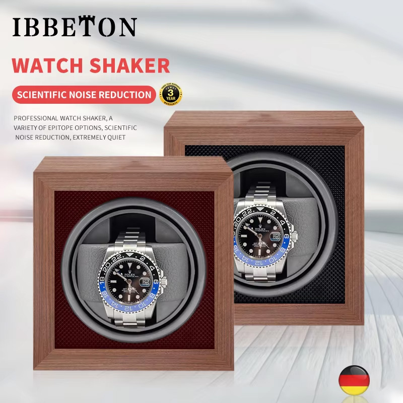 Luxury Watch Winder Box - IBBETON Luxusmarke Holz Uhrenbeweger High-End 1-Slot
