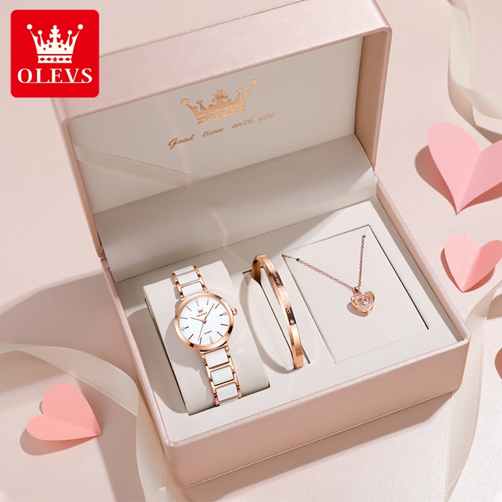 Luxury Watch & Jewellery - OLEVS Damenuhr 5877, luxuriöse, elegante Quarzuhr,