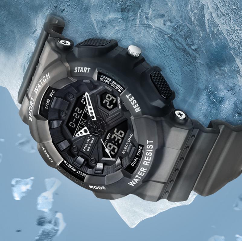 Luxury Watch With Rubber Strap - TIMEARTX Herrenuhr, luxuriöse Multifunktions-Armbanduhr mit großem