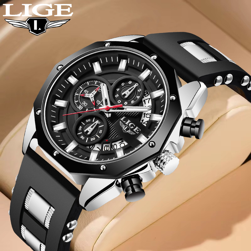 Luxury Watch Straps - LIGE Mode Outdoor Quarz Herrenuhr Retro