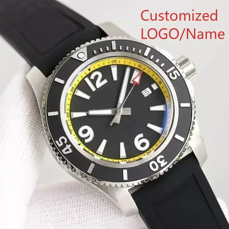 Luxury Watch With Rubber Strap - A11 Store Maßgefertigte Uhr Herrenuhren Schwarz