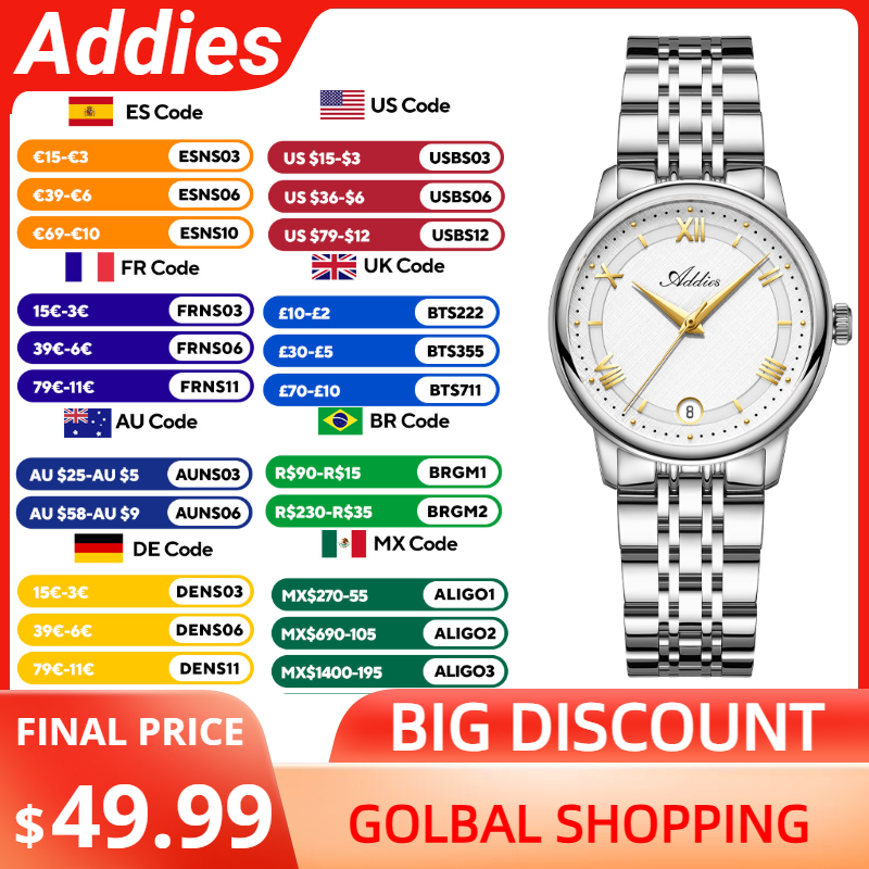 Luxury Watch & Jewellery - Addies neue Luxus-Damenuhren, 31 mm, Saphirglas,