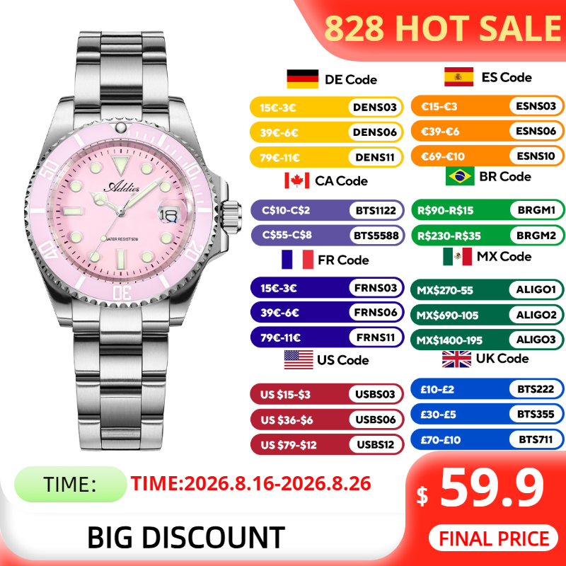 Luxury Watch & Jewellery - ADDIES 36mm 50m wasserdichte Damenuhren, berühmte