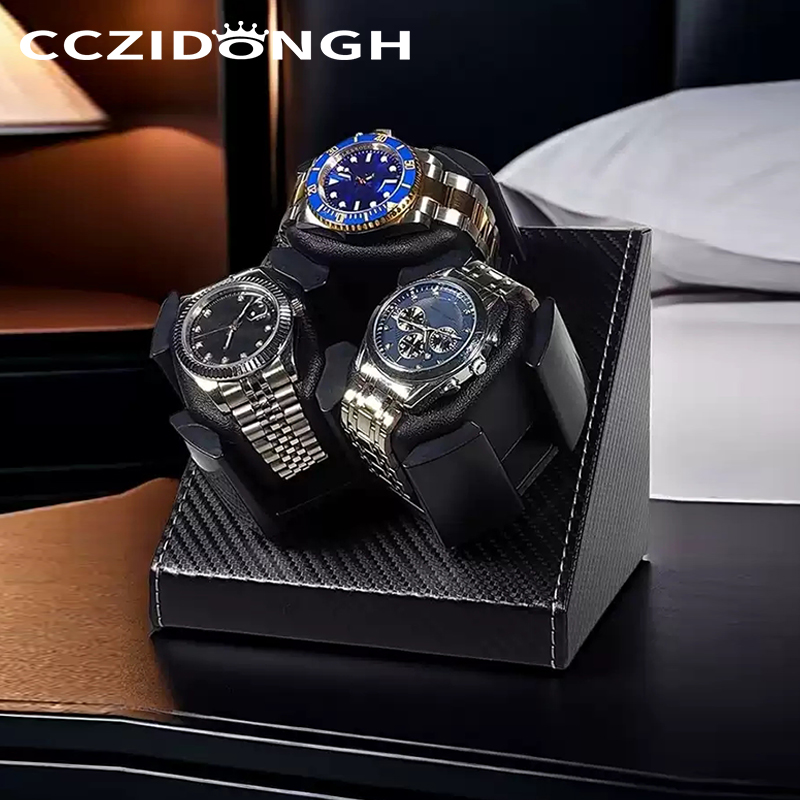Luxury Watch Winder Box - 3+0 Uhrenbeweger aus Leder, automatische Uhrenbox