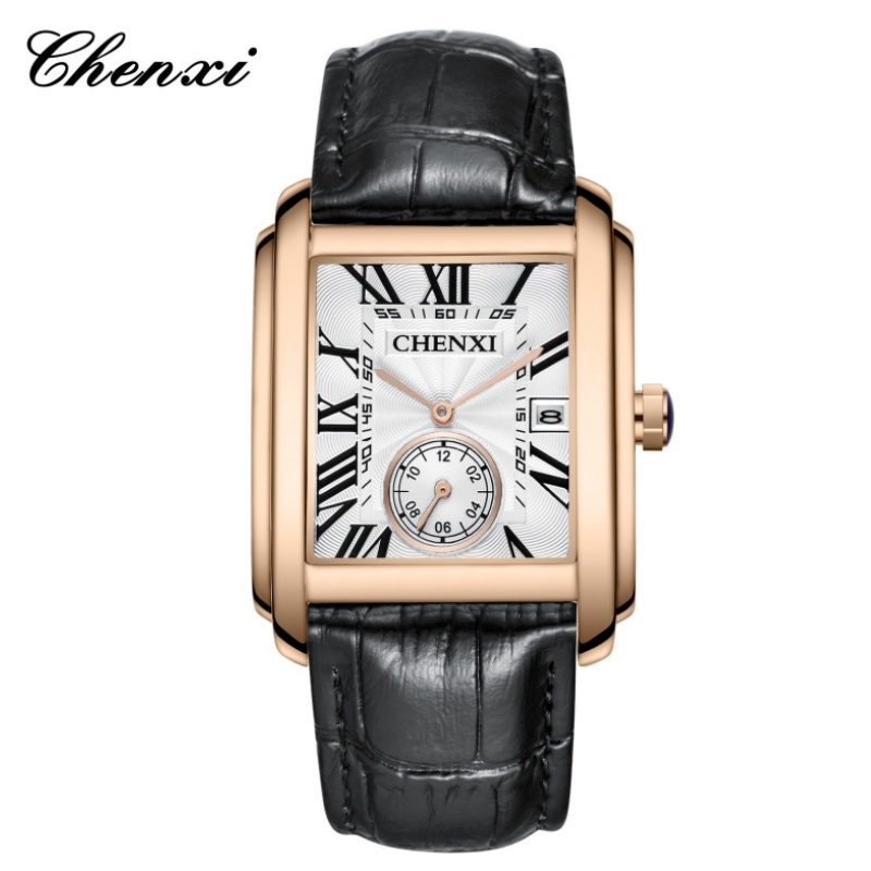 Luxury Watch Affordable - CHENXI 8216 Mode Klassische Quadratische Braune