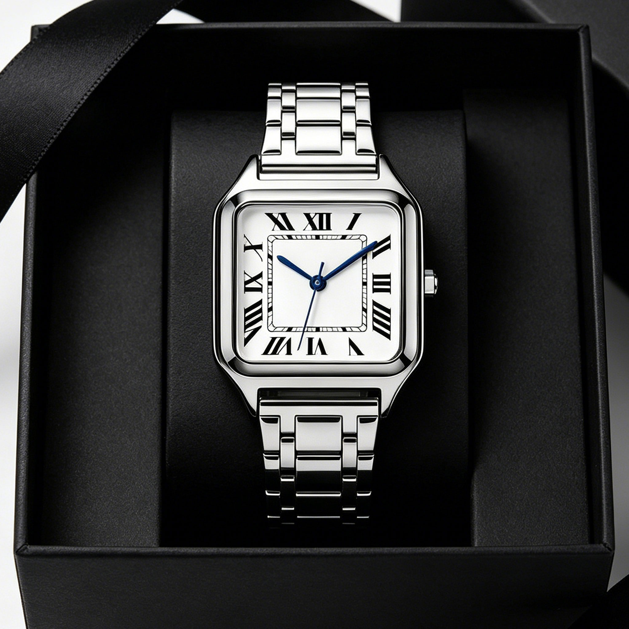 Luxury Watch Arabic - Quadratische Luxus-Damenuhr, Arabische Schrift auf dem