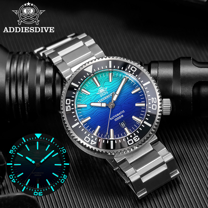 Luxury Watch It - ADDIESDIVE AD2526 Herrenuhr 100bar Taucher Automatische