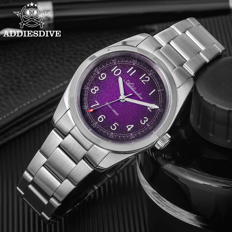Luxury Watch It - ADDIESDIVE Elegante Damen-Quarzuhr AD2553, Saphirglas, superleuchtende