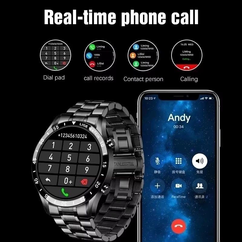LIGE Neue Bluetooth Anruf Smar – Luxury Watch Arabic Bewertung und Preis