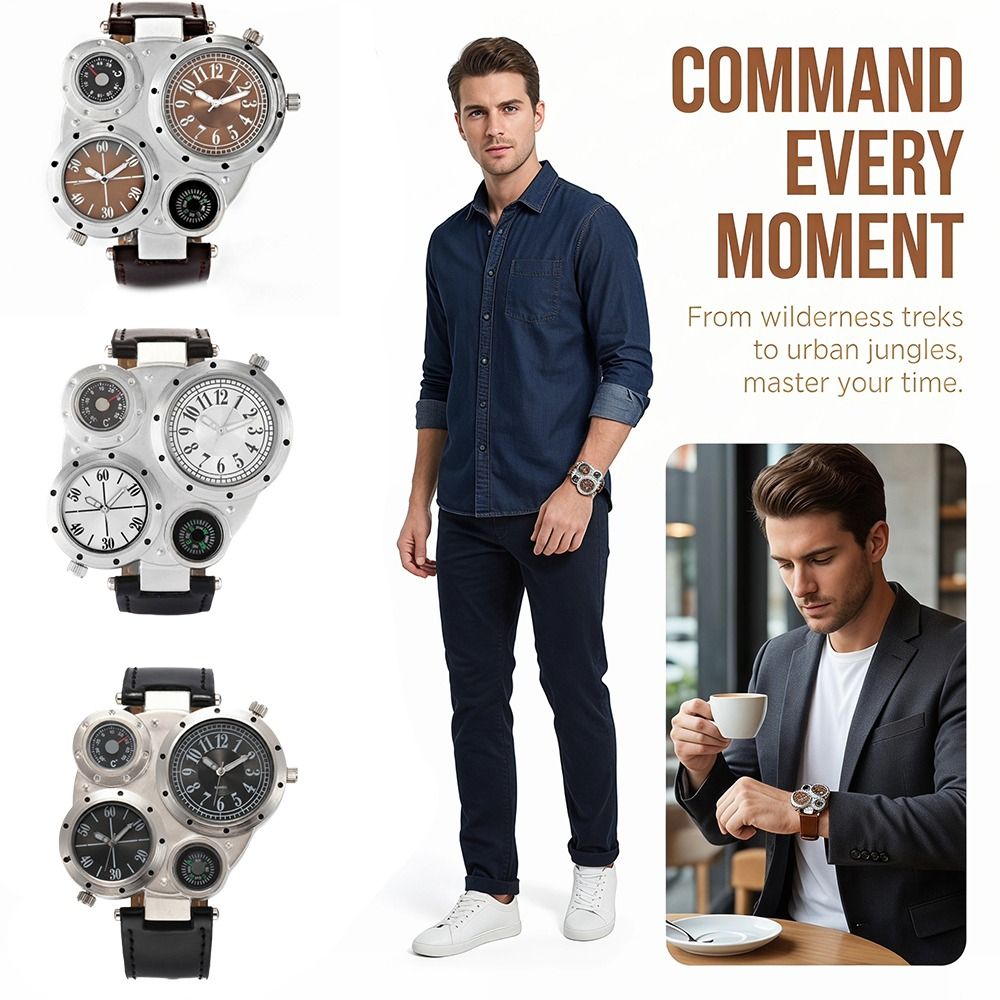 Luxuriöse PU-Leder Armbanduhr  – Compass Watch Luxury Bewertung und Preis