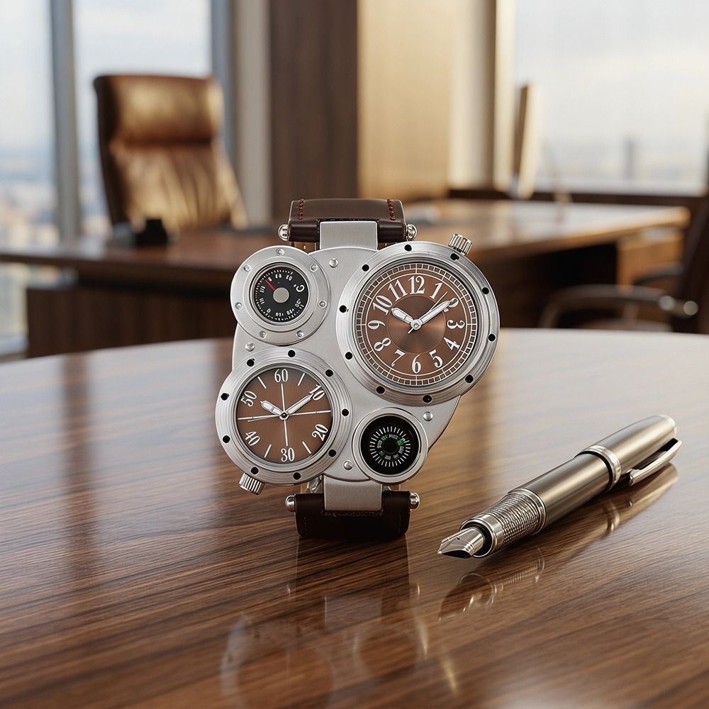Luxuriöse PU-Leder Armbanduhr  – Compass Watch Luxury Bewertung und Preis