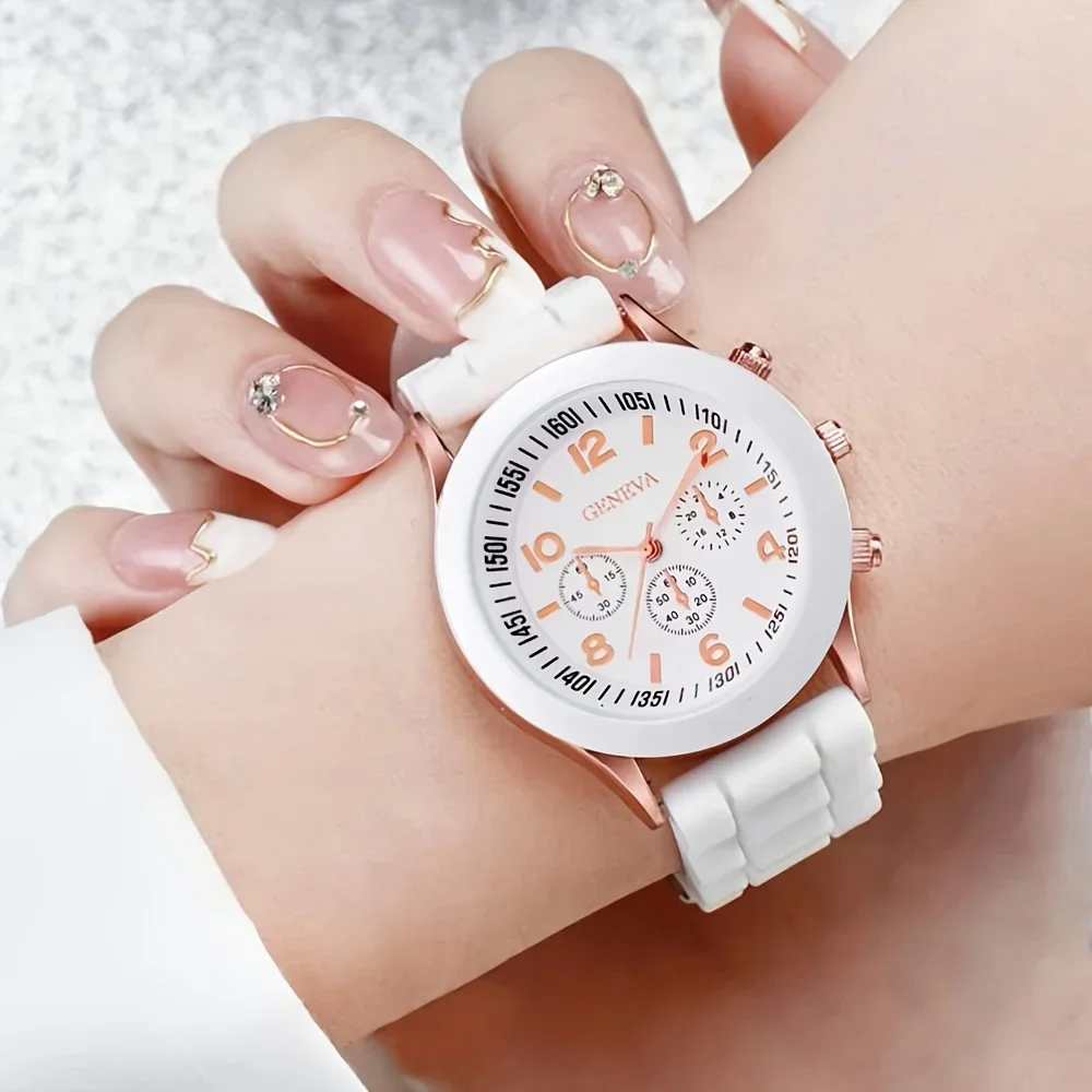 2Pcs Luxus frauen Uhr Set Mode – Luxury Watch With Rubber Strap Bewertung und Preis
