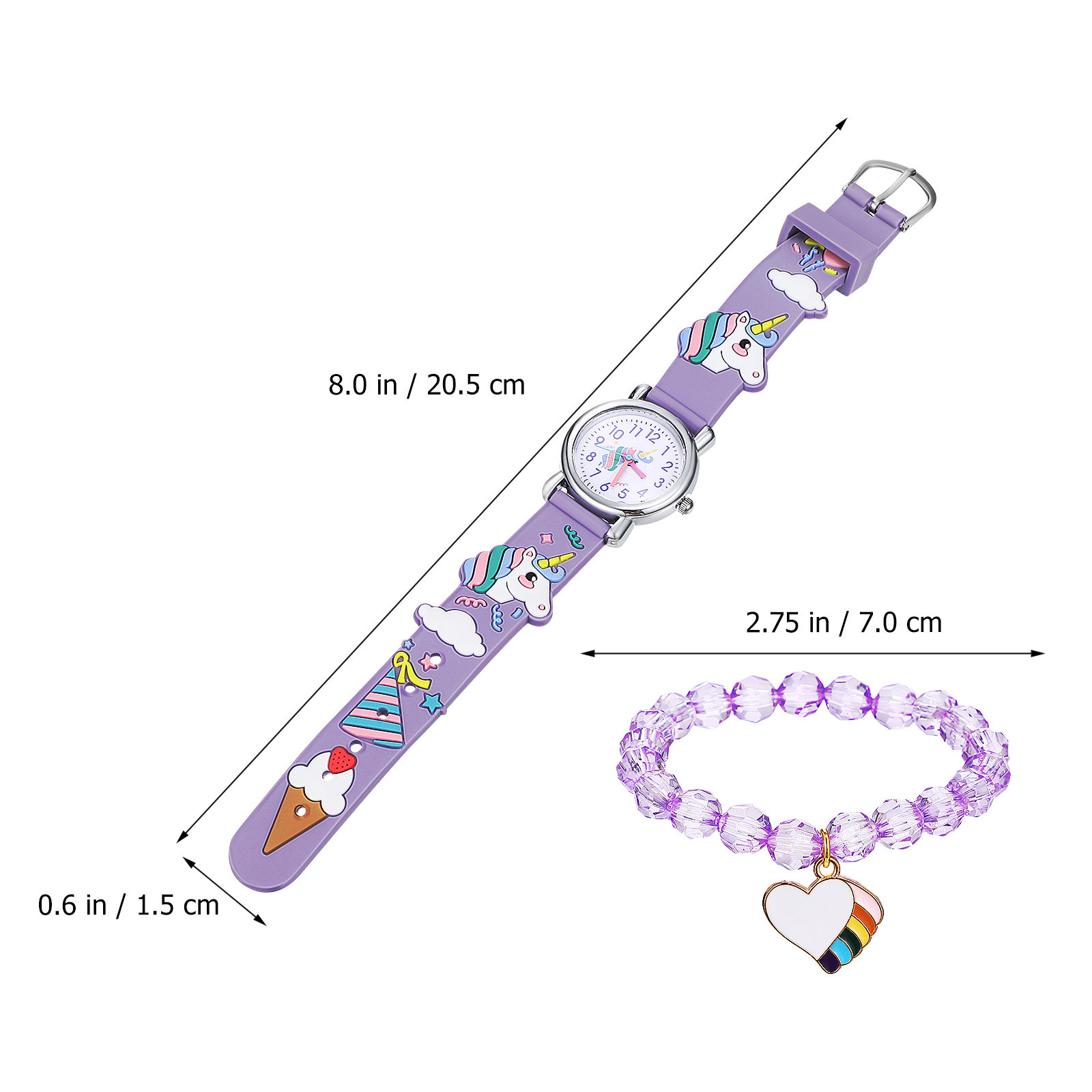 1 Set Einhorn-Uhr mit Charm-Ar – Luxury Watch Arabic Bewertung und Preis
