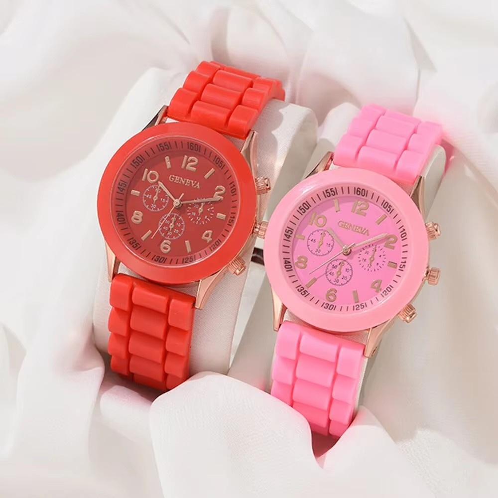 2Pcs Luxus frauen Uhr Set Mode – Luxury Watch With Rubber Strap Bewertung und Preis