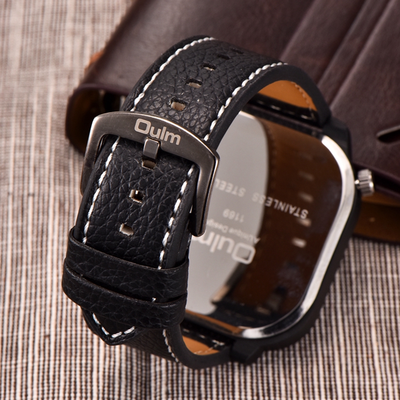 Oulm Klassischen Schwarz Casua – Compass Watch Luxury Bewertung und Preis