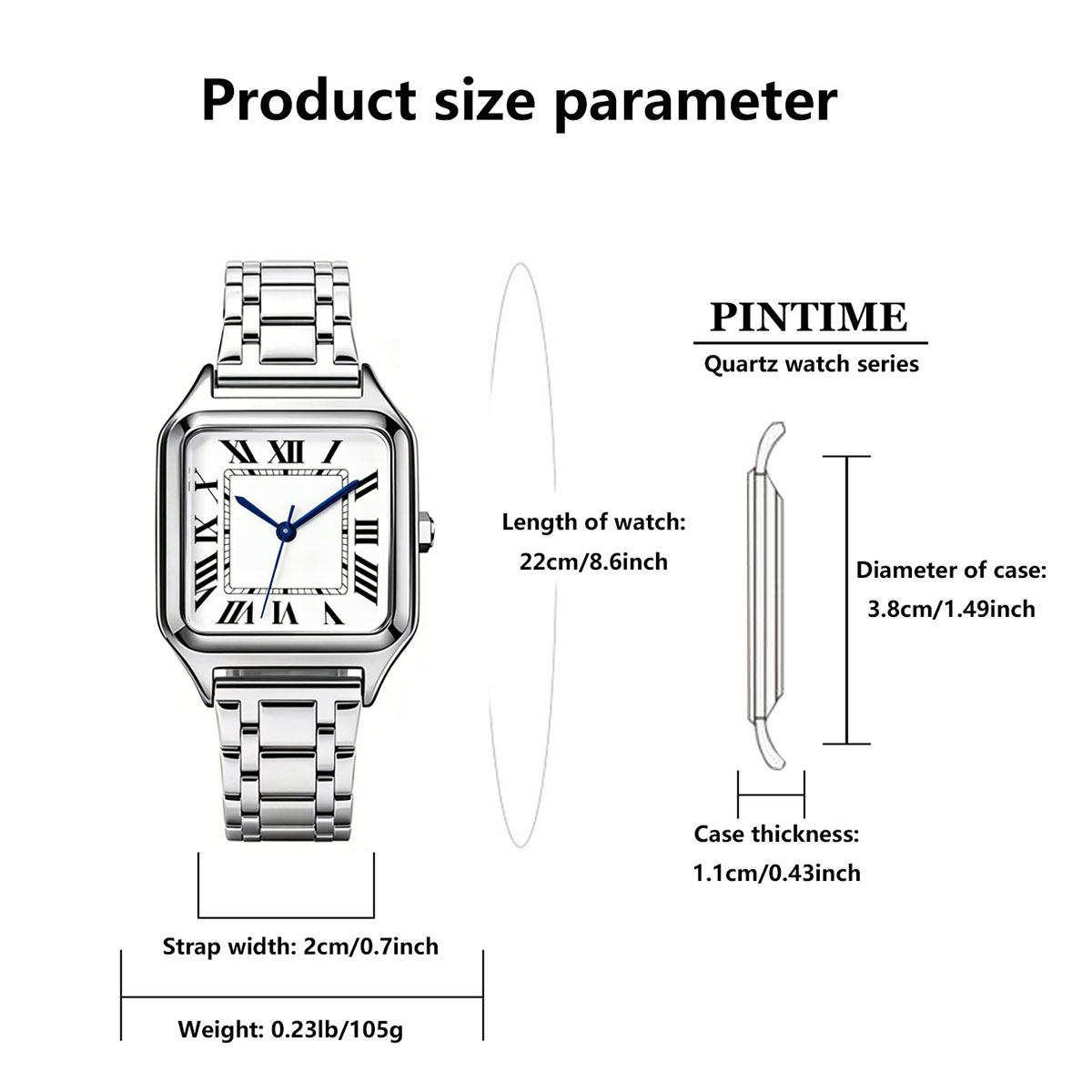 Quadratische Luxus-Damenuhr, A – Luxury Watch Arabic Bewertung und Preis